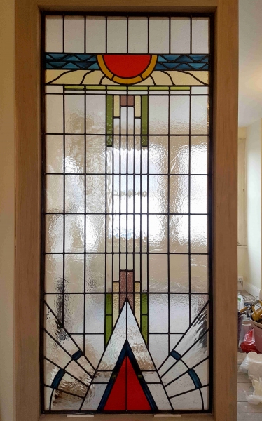 art deco stained glass-A502