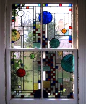 art deco stained glass-A103