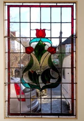 art deco stained glass-A105