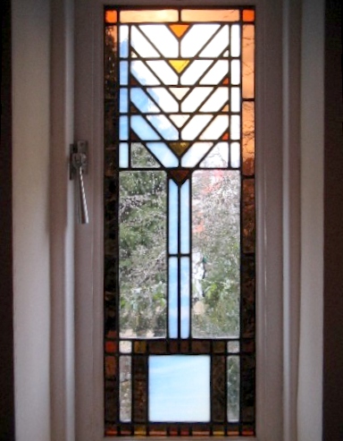 art deco stained glass-A113