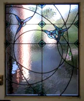 art deco stained glass-A116