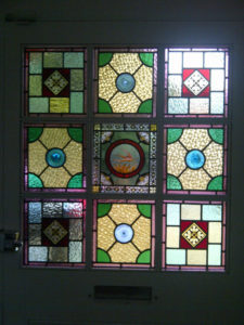 Victorian stained glass nine panels