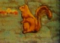 Coriander Stained Glass Peter Pan window little squirrel