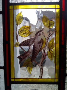 Hand painted glass feature 2